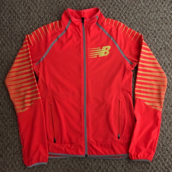 new balance hi viz running jacket